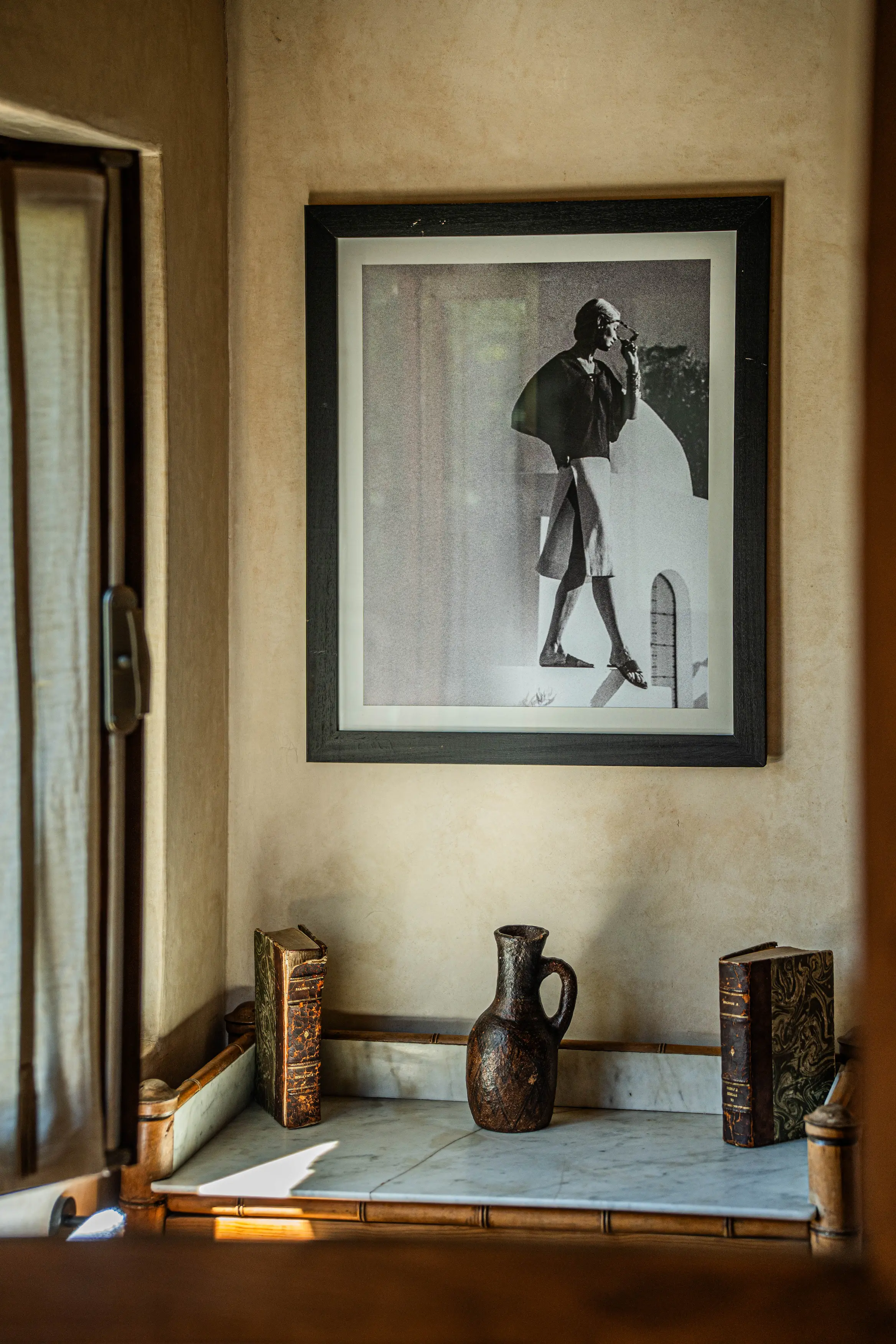 Traditional Moroccan mint tea table setup for two at our eco lodge
